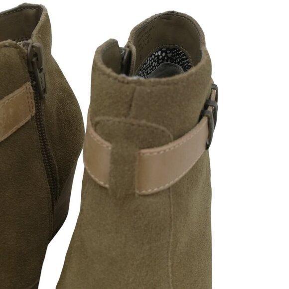 Seychelles Take Notice Tan Suede Ankle Boots Size 6 Heel Anthropologie Beige - Picture 11 of 11